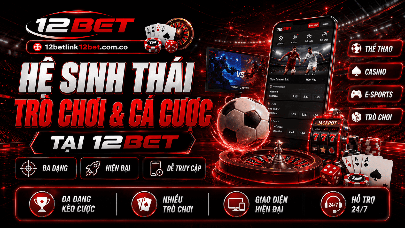 Hệ sinh thái trò chơi và cá cược tại 12BET